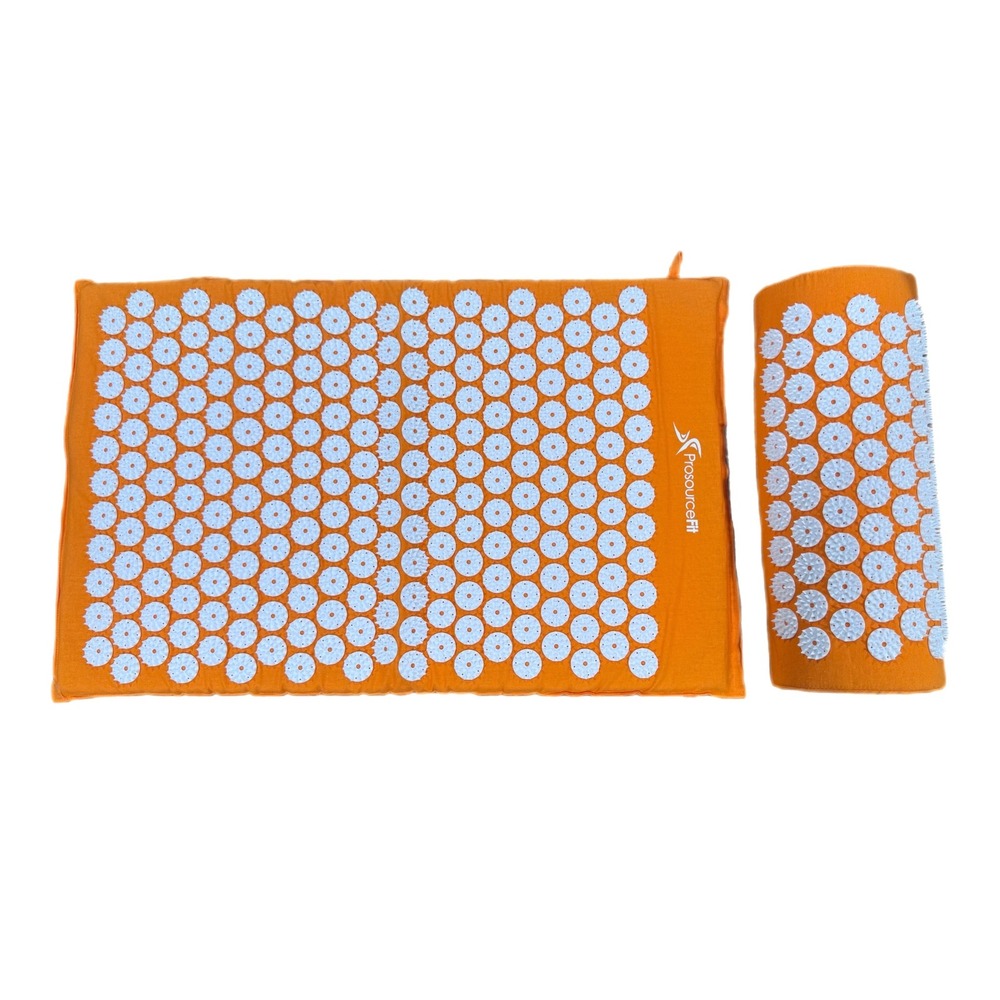 ProsourceFit Acupressure Mat and Pillow Set Orange Muscle Relaxation Back Pain